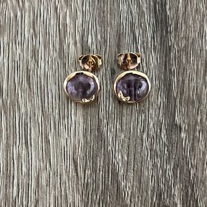 Tiffany & Co. amethyst olive leaf earrings‎